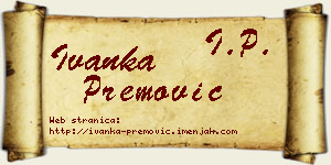 Ivanka Premović vizit kartica